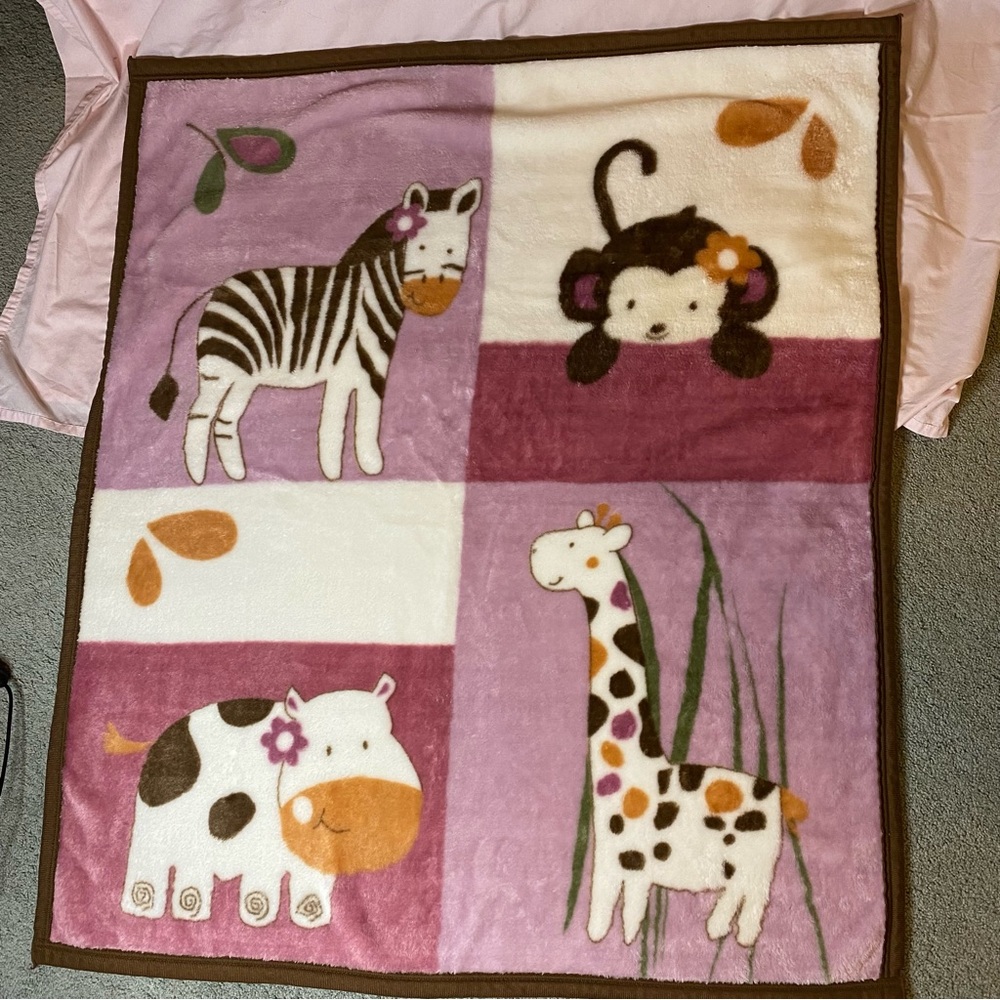 CoCaLo Baby Animal Themed Soft Baby Blanket